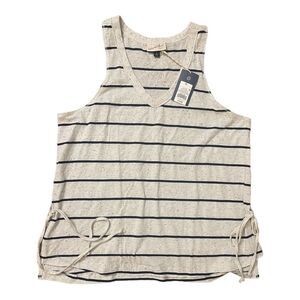 Striped tank top with bow tie sides